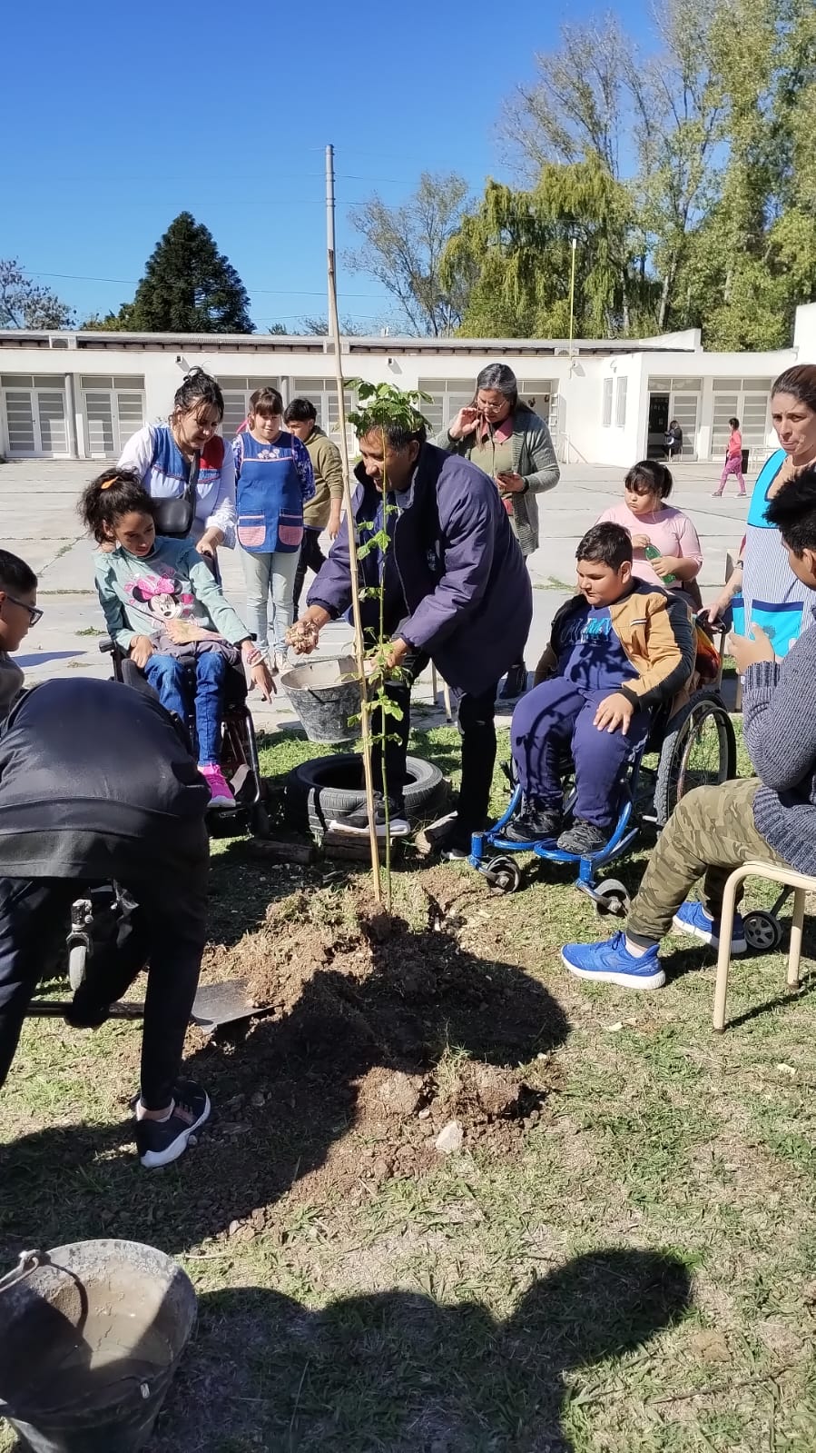 MEDIOAMBIENTE / EL MUNICIPIO LANZÓ PROGRAMA DE FORESTACIÓN EN ESCUELA Nº 502