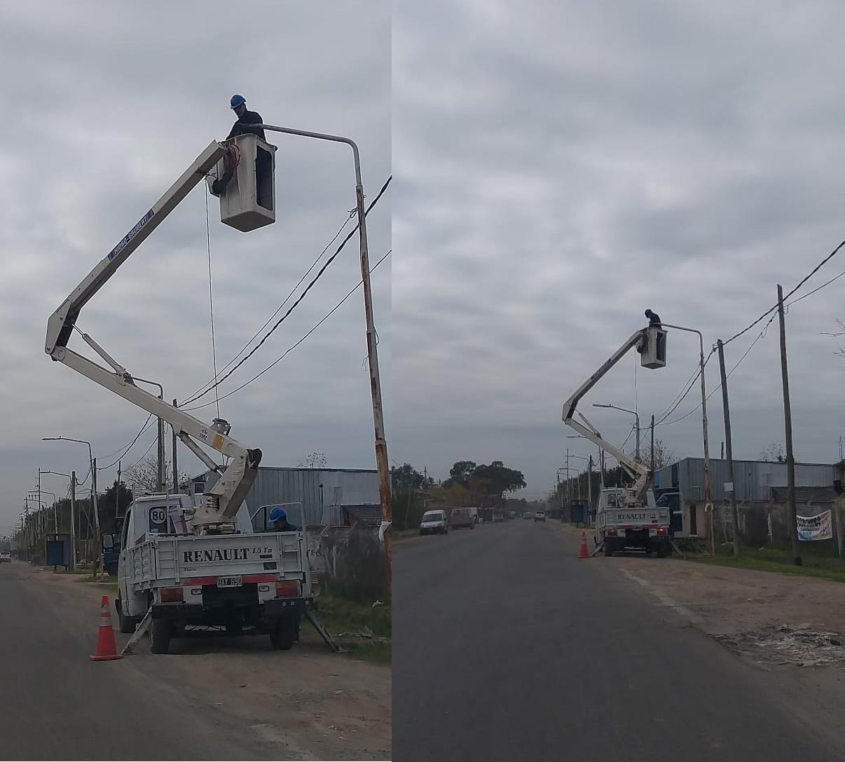 GESTIÓN / NOTABLE AVANCE DE LA NUEVA OBRA DEL ALUMBRADO PÚBLICO LED PARA TODO EL BARRIO NUMANCIA NORTE
