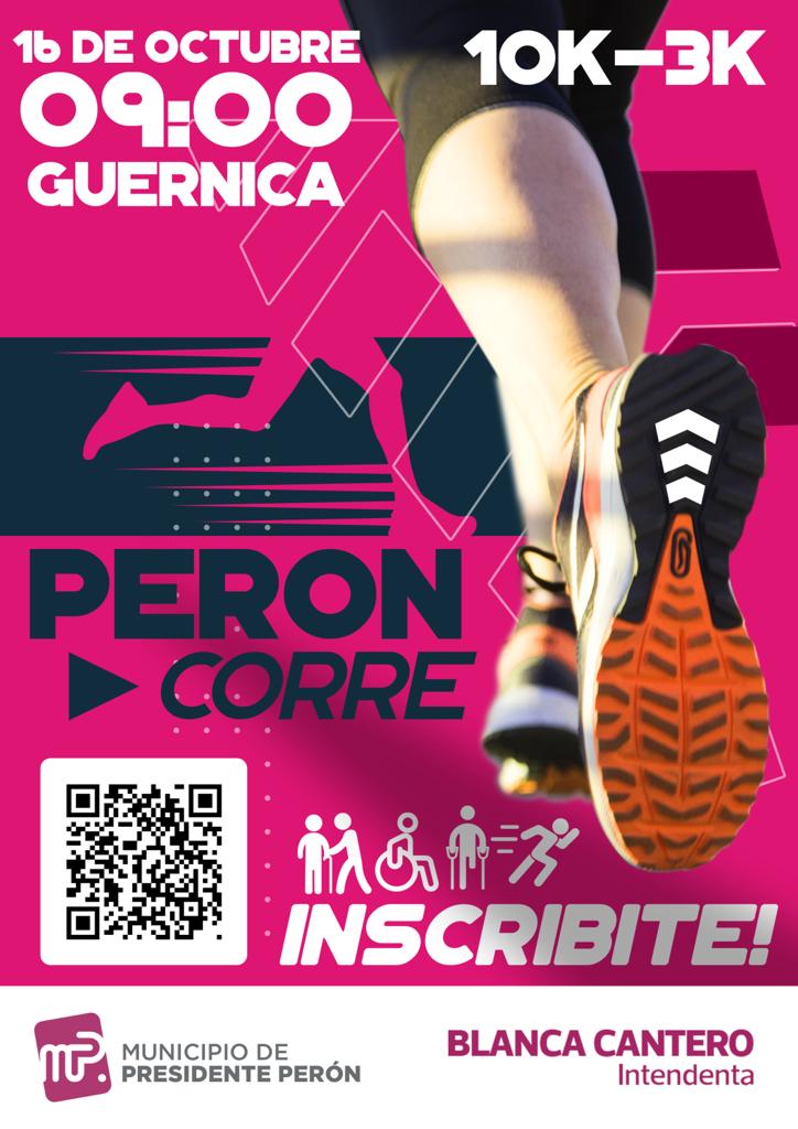 DEPORTES / EL MUNICIPIO INVITA A LA CARRERA “PERÓN CORRE” 10 KMS. COMPETITIVA Y 3 KMS. PARTICIPATIVA